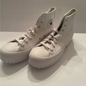 Converse White Leather High-Top
